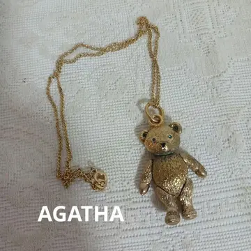 AGATHA 곰 모양 펜던트 목걸이
