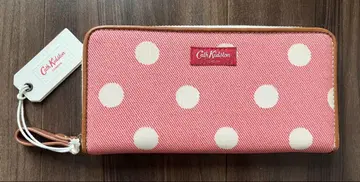 Cath Kidston 콘티넨탈 지퍼 지갑 버튼 스팟 트윌