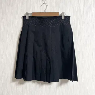 장 폴 고티에 페 플리츠 미니 스커트 블랙