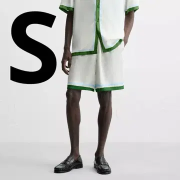 ZARA 프린트 새틴 버뮤다 팬츠 S