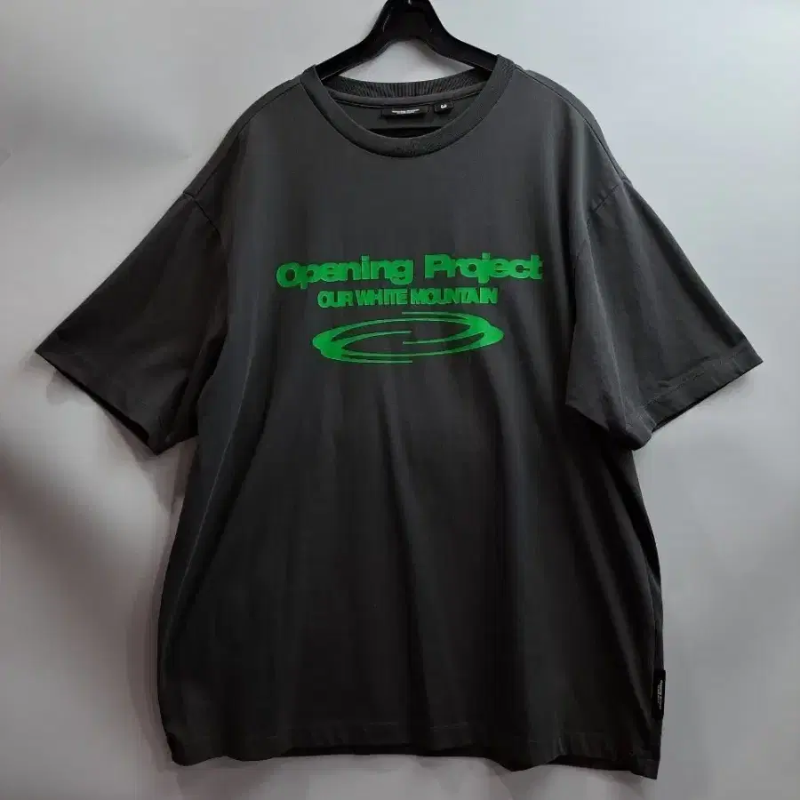 Opening Project Curved Line Mesh T-shirt Black 3 #오프닝