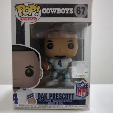 [처분 가격] Funko POP NFL 덕 프레스캇 카우보이즈 피규어