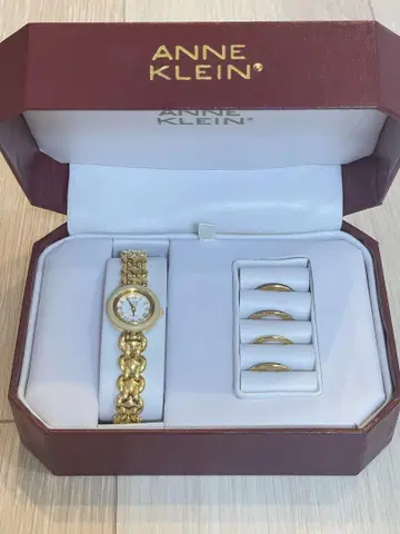 [인기 작동품] ANNE KLEIN 체인지 베젤 손목시계