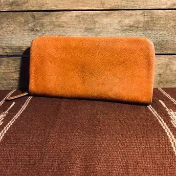 츠치야 가방 토톤 오일 누메 쿠션 지퍼 장지갑 미디엄 브라운 일본제