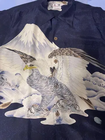 선서프 S. HATA SHOTEN 알로하 셔츠 M 네이비