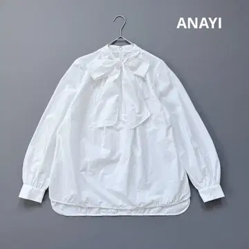 새상품급 24SS ANAYI 아나이 보타이 블라우스 긴팔 사이즈 38