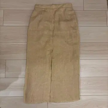오라리 베이지 린넨 스커트