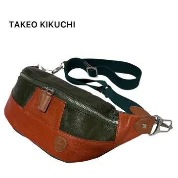 [컨디션 최상] TAKEO KIKUCHI 다케오 키쿠치 가죽 바디백