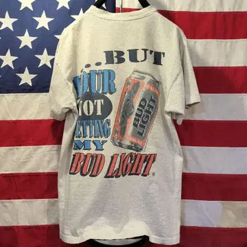 L 90년대 미국제 BUDLIGHT 티셔츠 싱글 스티치 USA 구제 의류