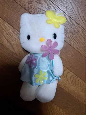 레어 헬로키티 봉제 인형 요정 2000년 플라워 꽃
