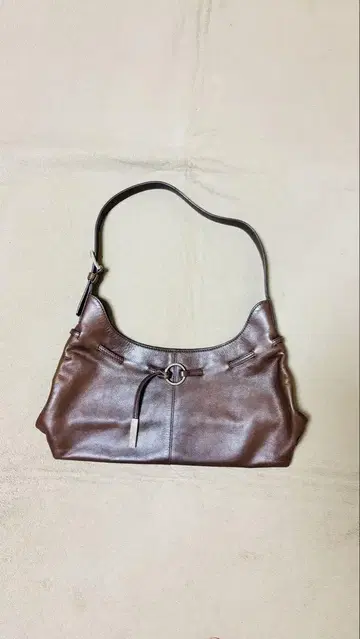 agnes b. 핸드백 브라운 가죽