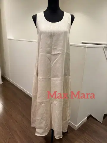 미사용 Max Mara LEISURE 슬리브리스 린넨 원피스
