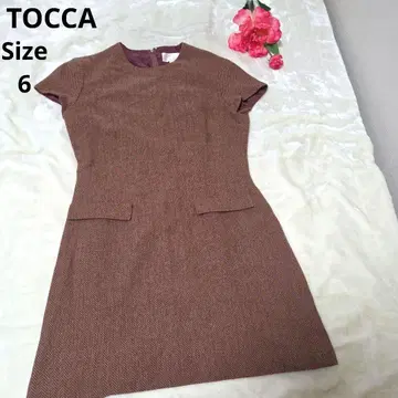 [ 세련된 TOCCA ] 브라운 헤링본 원피스 사이즈 6