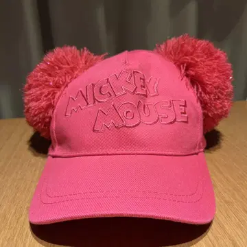 미키 폼폼 캡 Disney 디즈니 핑크 TDL 귀