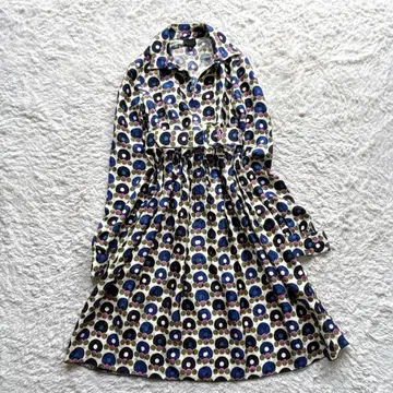 컨디션 최상 ANNA SUI 안나수이 롱 원피스 벨트 실크 100%