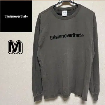 네바자 thisisneverthat 긴팔 티셔츠 M 사이즈 그레이 로고