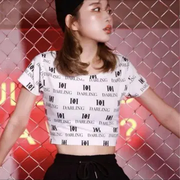 DARLING 패턴 티셔츠 (화이트) 다리치