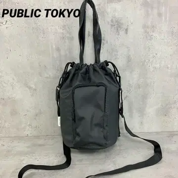 PUBLIC TOKYO 퍼블릭 도쿄 발수 폴리쉬 나일론 복조리 파우치