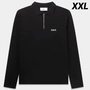 BALR. 미사용 새상품 볼러 집업 피케 셔츠 XXL 블랙