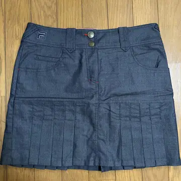 미사용 FILA 골프 스커트 L 사이즈 데님 스트레치 플리츠
