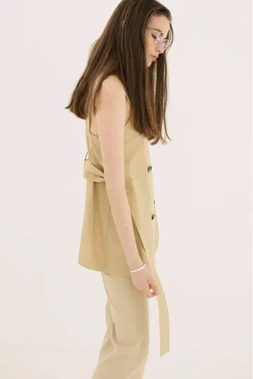 CLANE TRENCH DETAIL BUSTIER BEIGE 2
