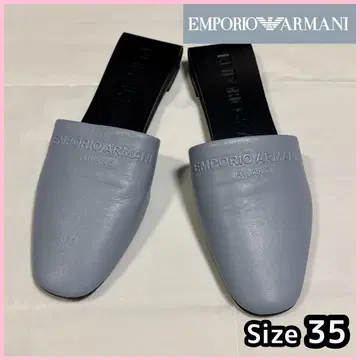 [새상품급] EMPORIO ARMANI 가죽 뮬 샌들 35