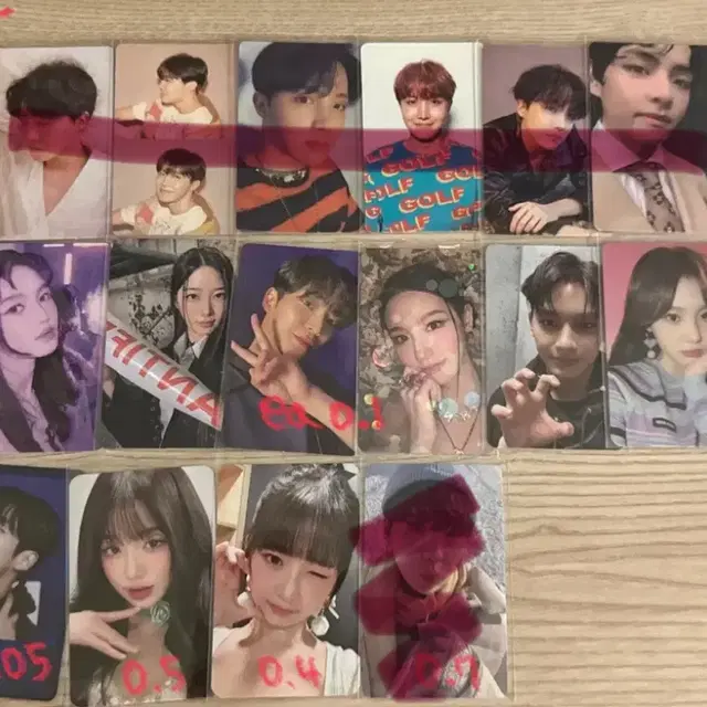 방탄,아이브,르세라핌,세븐틴,아이들,뉴진스,로운 포카 양도