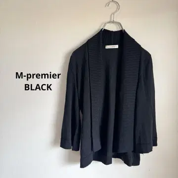 M-premier BLACK 가디건 볼레로 겉옷 블랙 36