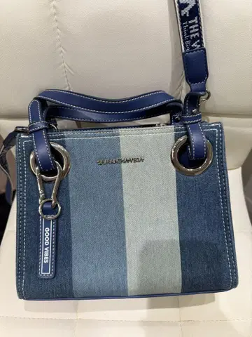 SAMANTHA THAVASA 데님 블루 숄더백