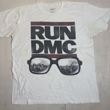 밴드 티셔츠 RUNDMC 화이트 L 사이즈