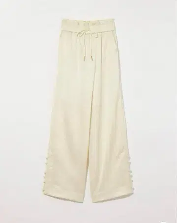 Eaphi CRUSH SATIN WRAP FRILL PANTS