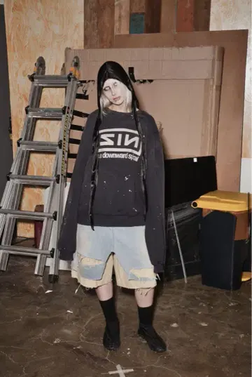 PROJECT G/R Sin Washed Sweatshirt Navy
