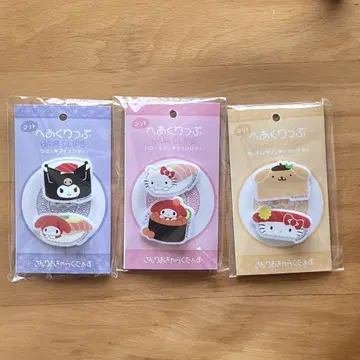산리오 헤어 클립 3종 마이멜로디 헬로키티 쿠로미 폼폼푸딩