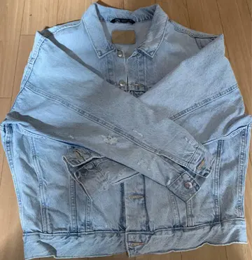 ZARA 데님 재킷 데미지 가공 사이즈 L