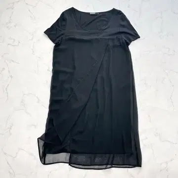 [미사용] DKNY 도나 카란 레이어드 원피스 드레스 블랙 S