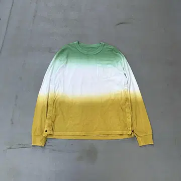 Sacai 그라데이션 스냅 버튼 긴팔 티셔츠 롱티 티셔츠