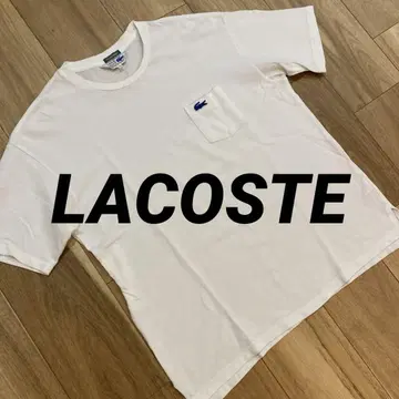 LACOSTE 라코스테 가슴 포켓 티셔츠 원포인트 자수 로고 파란 악어