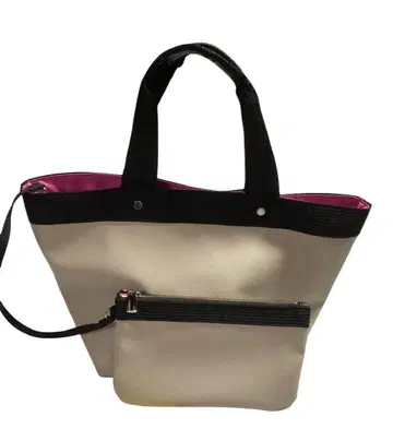 노에비아 NOEVIR 토트백 파우치 포함 가죽 베이지