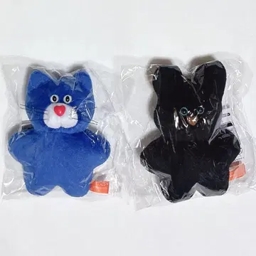 mojojojo 마스코트 봉제인형 3 파란 고양이, 검은 토끼