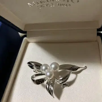 MIKIMOTO 펄 브로치 실버