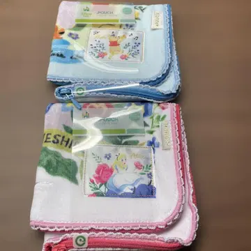 앨리스 곰돌이 푸 타월 파우치 2세트