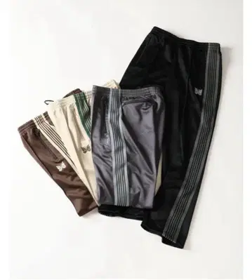 스트라이프 디자인 팬츠 블랙