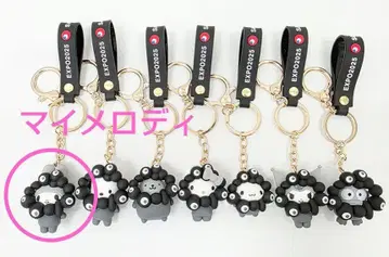 오사카 간사이 엑스포 akuaku 변신 키링 흑백 마이멜로디