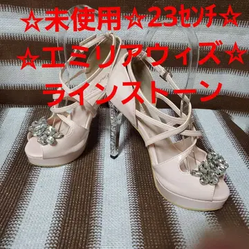 미사용 하자품 에밀리아 위즈 23cm 스톤 샌들 라이트핑크