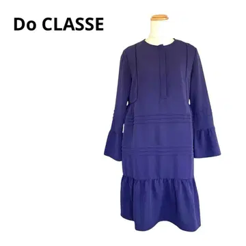 [새상품급] Do CLASSE 원피스 노카라 스트레치 잔개더 M