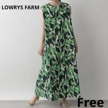 LOWRYS FARM 소매 턱 슬리브리스 원피스 코튼 린넨