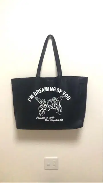 새상품급 FAUX LEATHER BIG TOTE BAG x-girl
