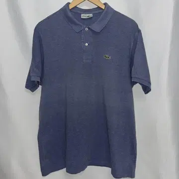 Lacoste 블루 피케 셔츠 80s