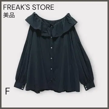 [프릭스스토어] 인도 프릴 칼라 리본 블라우스 / 새상품급 / 블랙