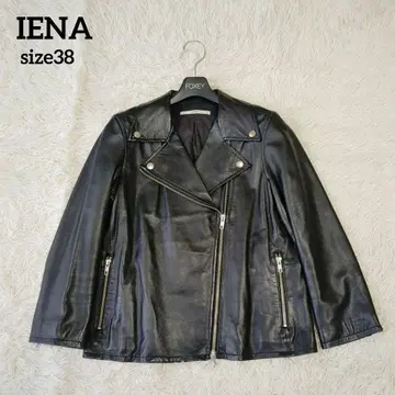 [새상품급] IENA 이에나 라이더 자켓 더블 램 가죽 블랙 38 M